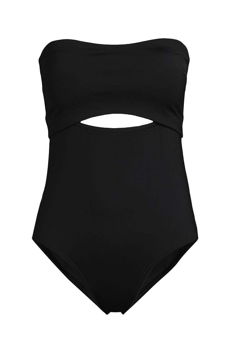 Lands' End Bandeau Cut Out One Piece, Alternate, color, 