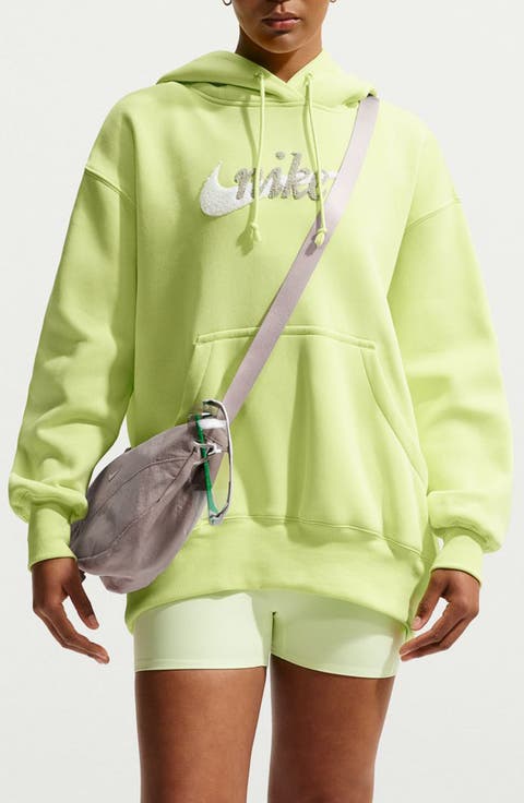 Oversize Brushed Cotton Blend Fleece Hoodie