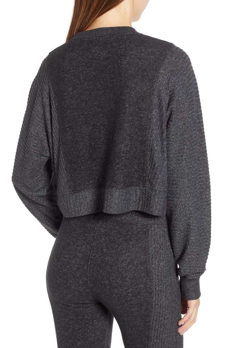IVY PARK<sup>®</sup> Contrast Rib Crop Lounge Sweatshirt, Alternate, color, 