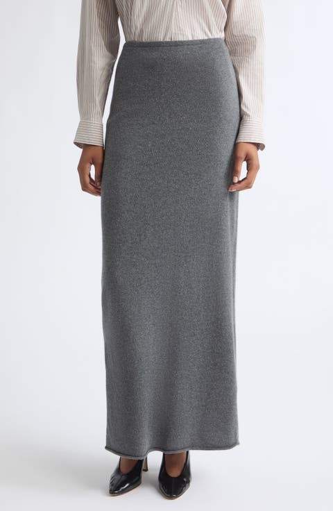 Extrafine Merino Wool Maxi Skirt