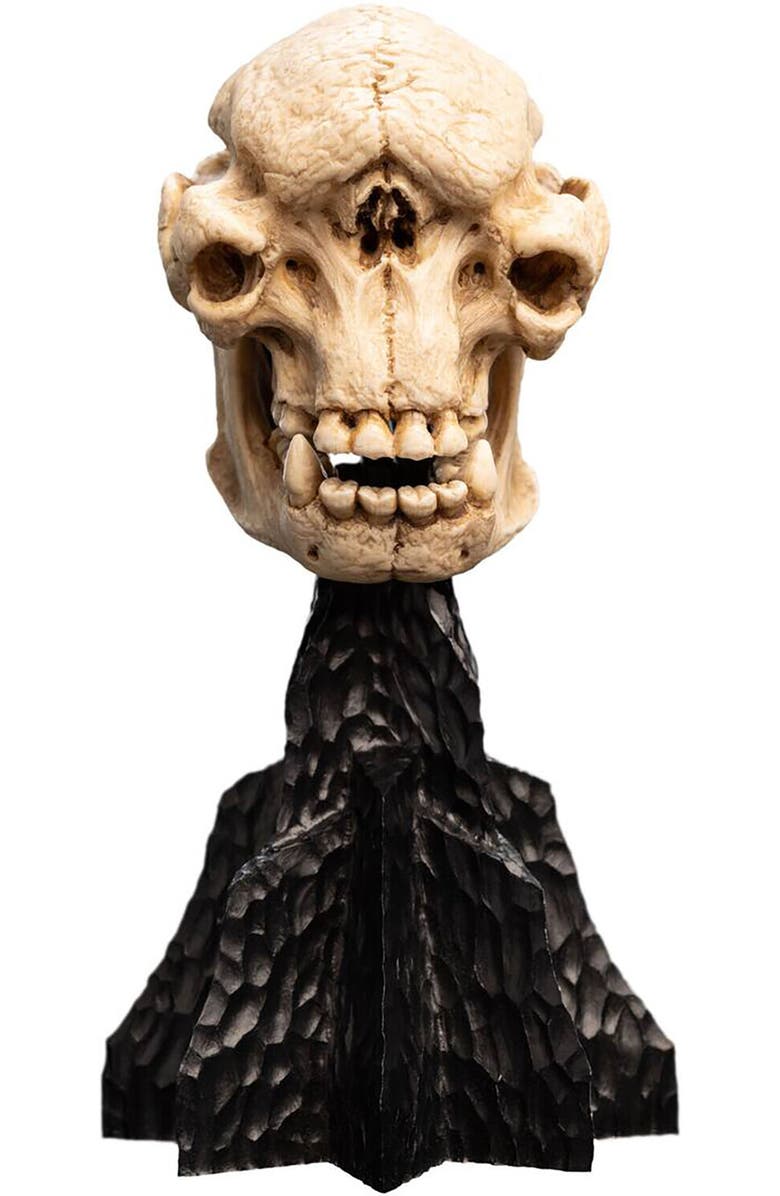 Weta Workshop Lotr - Skull Of A Cave Troll Polystone Statue, Main, color, 