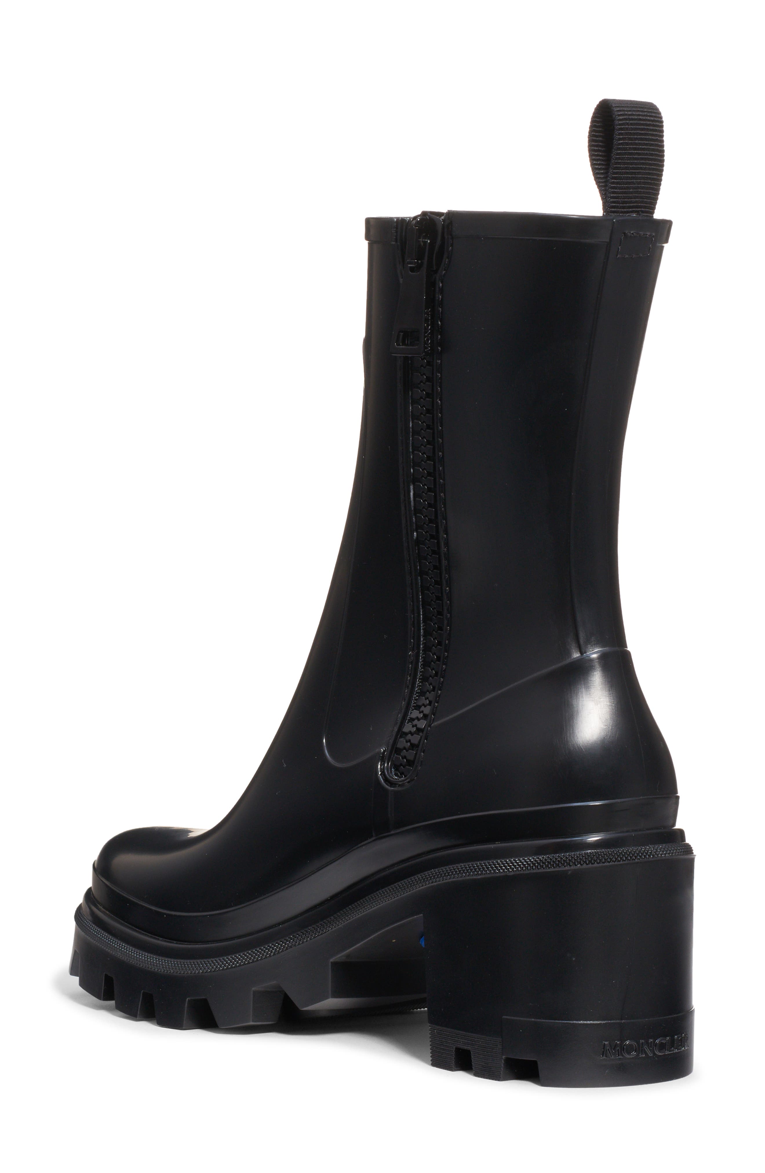 Moncler Loftgrip Block Heel Rain Boot, Alternate, color, 