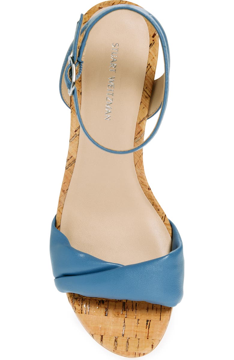 Stuart Weitzman Everly Wedge Sandal, Alternate, color, Atlantic Blue