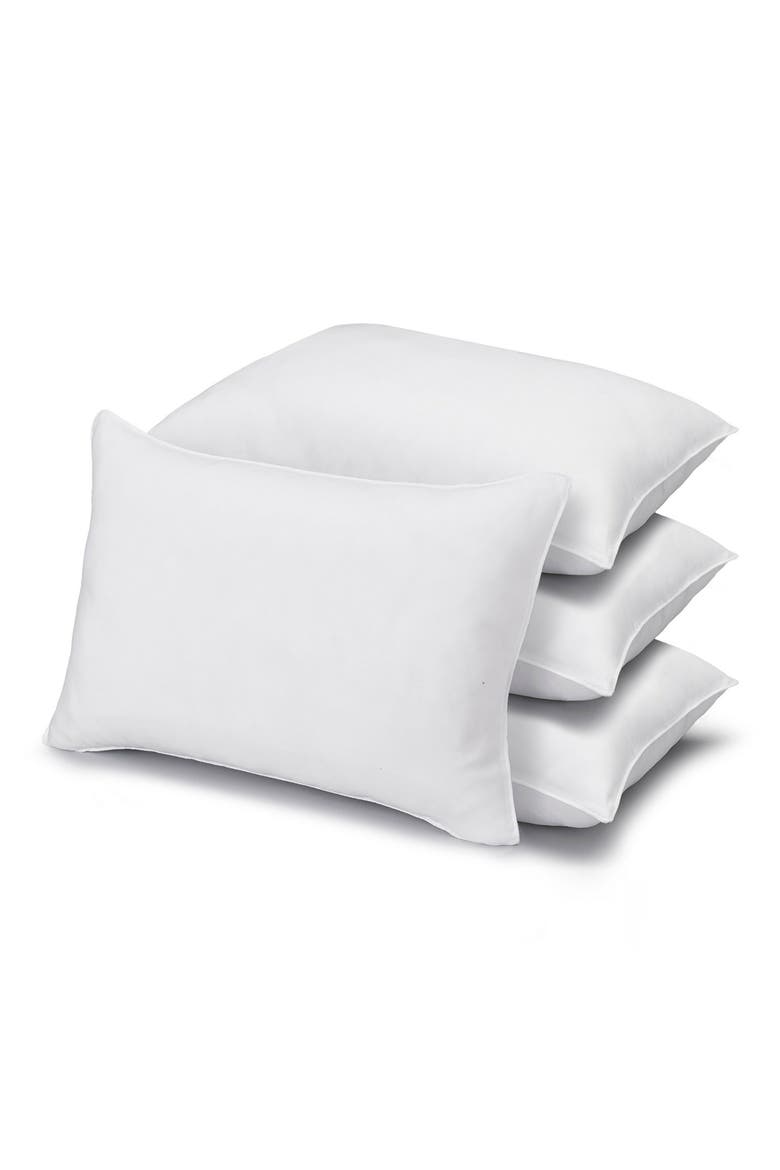 Signature Microfiber Shell Down Alternative Pillow - Pack of 4, Main, color, WHITE