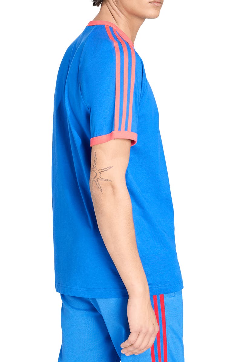 adidas 3-Stripes Cotton T-Shirt, Alternate, color, Blue
