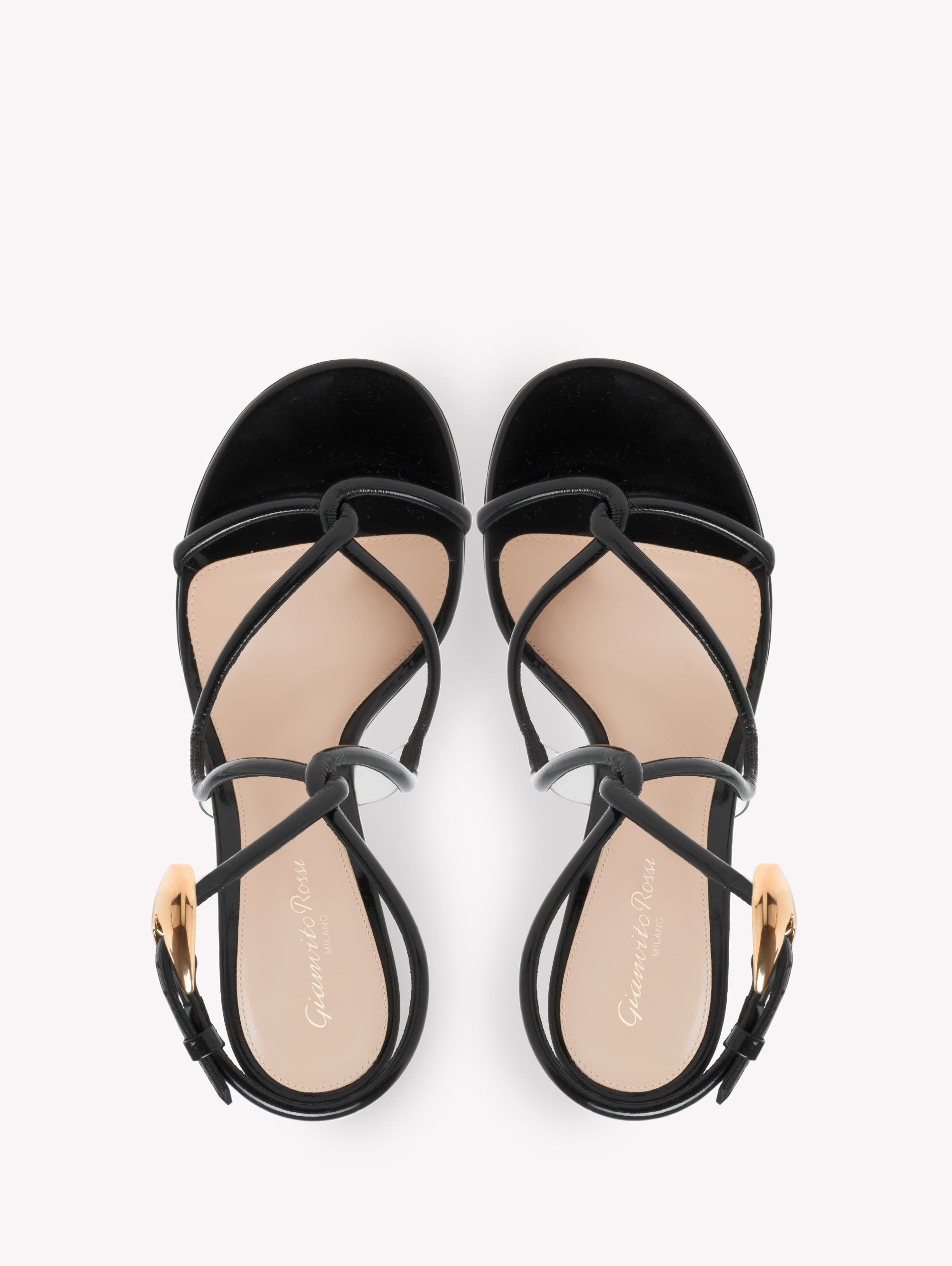 Gianvito Rossi Jungle Mamba Sandals, Alternate, color, Black