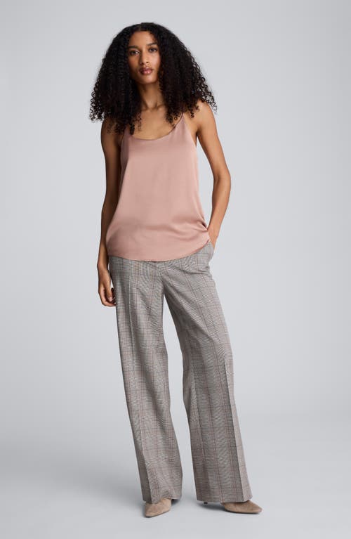 Kenneth Cole Scoop Neck Satin Camisole In Pink