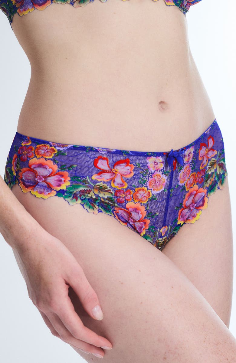 SAVAGE X FENTY Sunchaser Lace Cheeky Briefs, Alternate, color, Rendezvous Blue