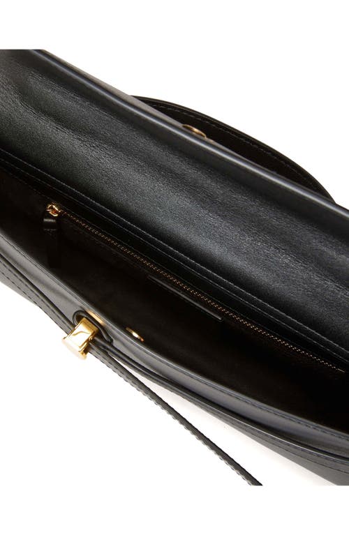 Veronica Beard Dash Belt Leather Clutch Bag In Black