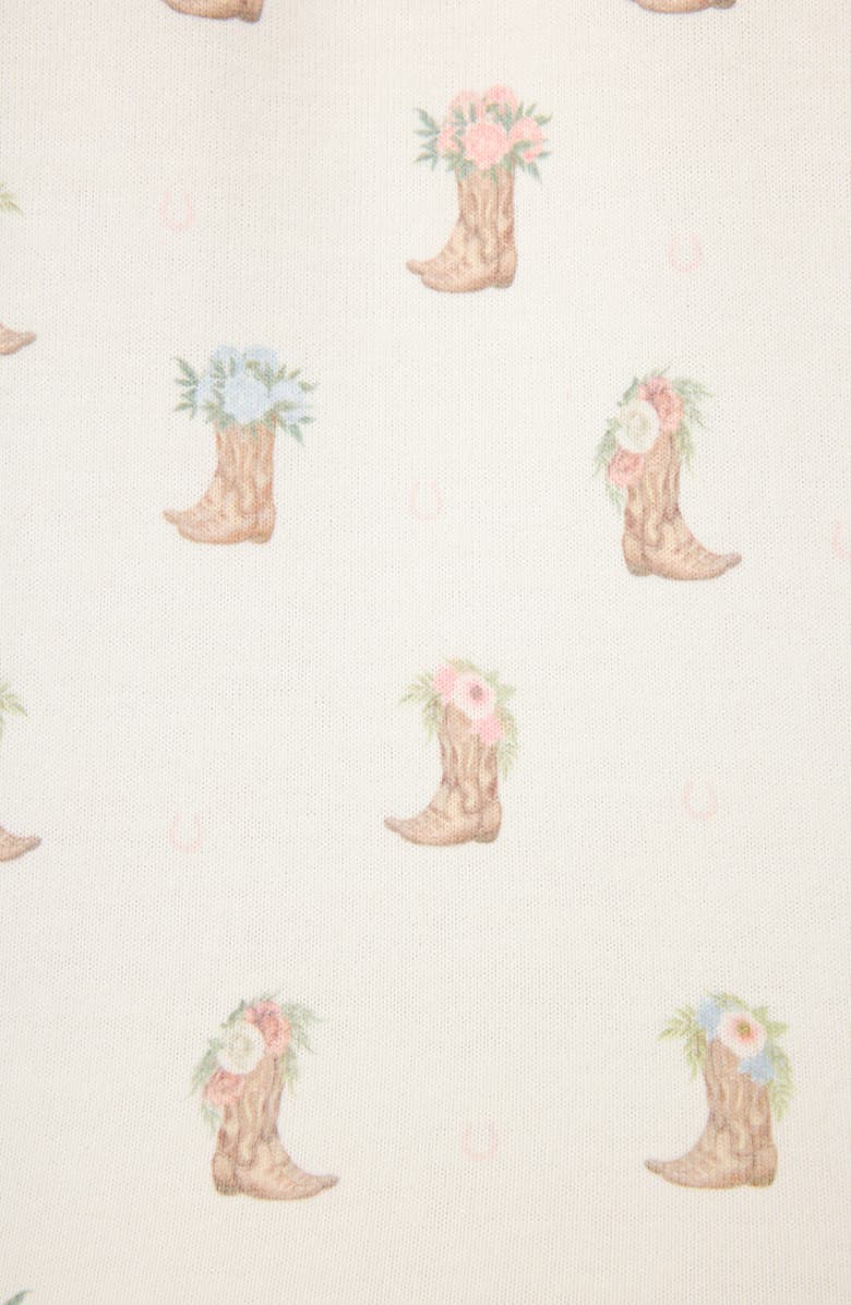 PJ Salvage Western Blooms Peachy Jersey Pajama Shorts, Alternate, color, Ivory