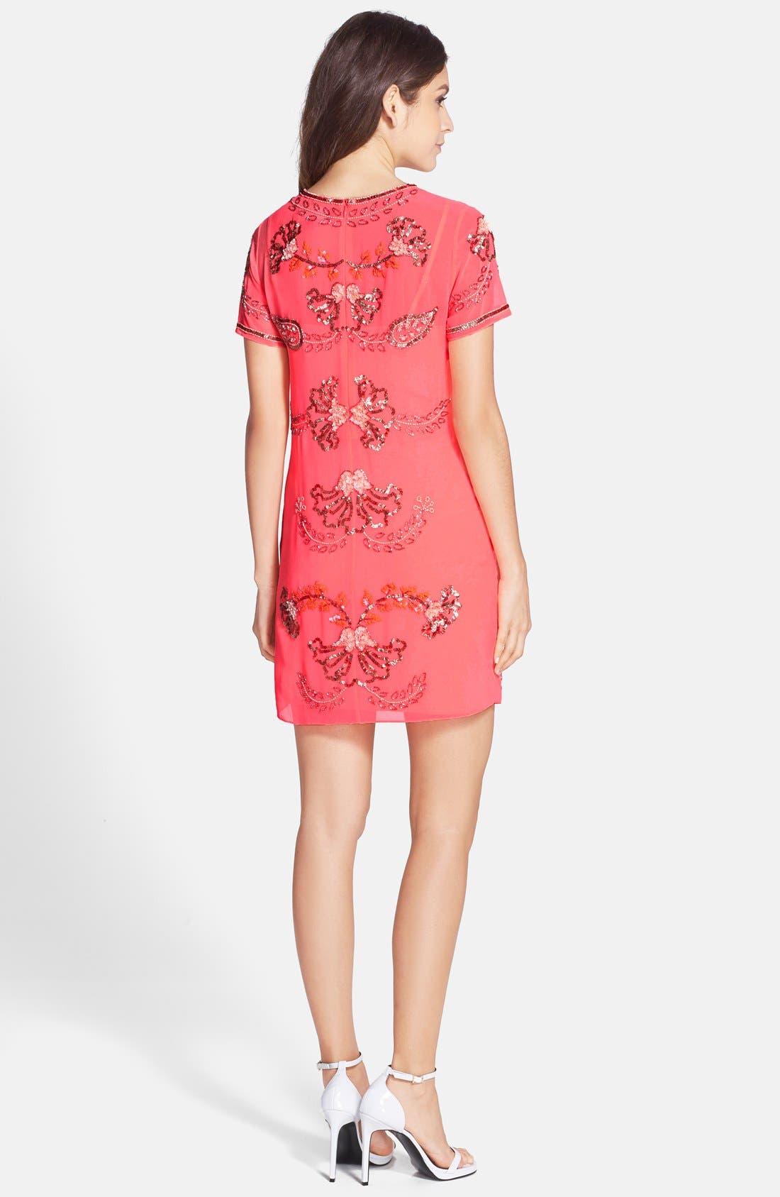 Needle & Thread Sequin Georgette Shift Dress (Women) | Nordstrom