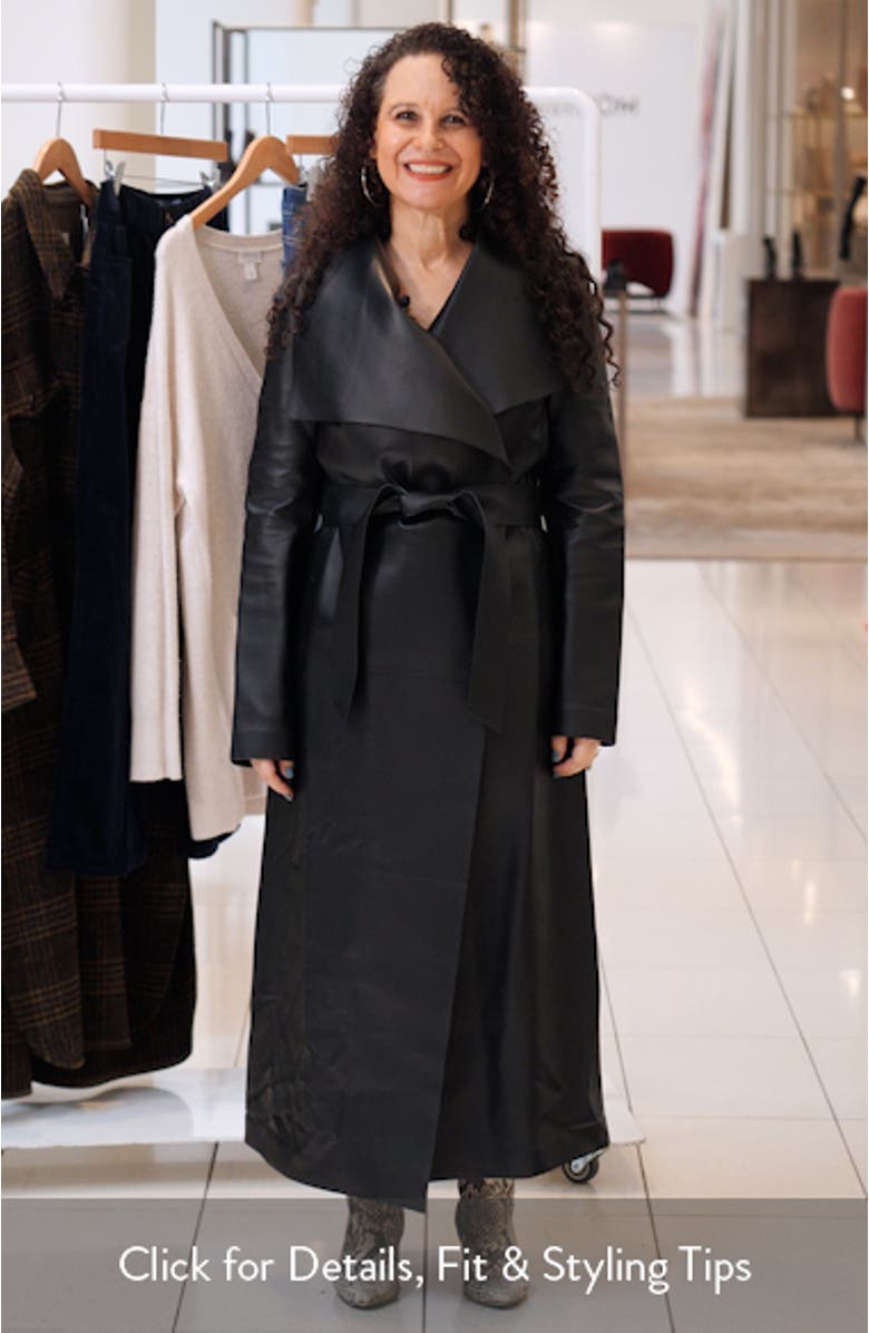 Mai Leather Trench Coat, sales video thumbnail