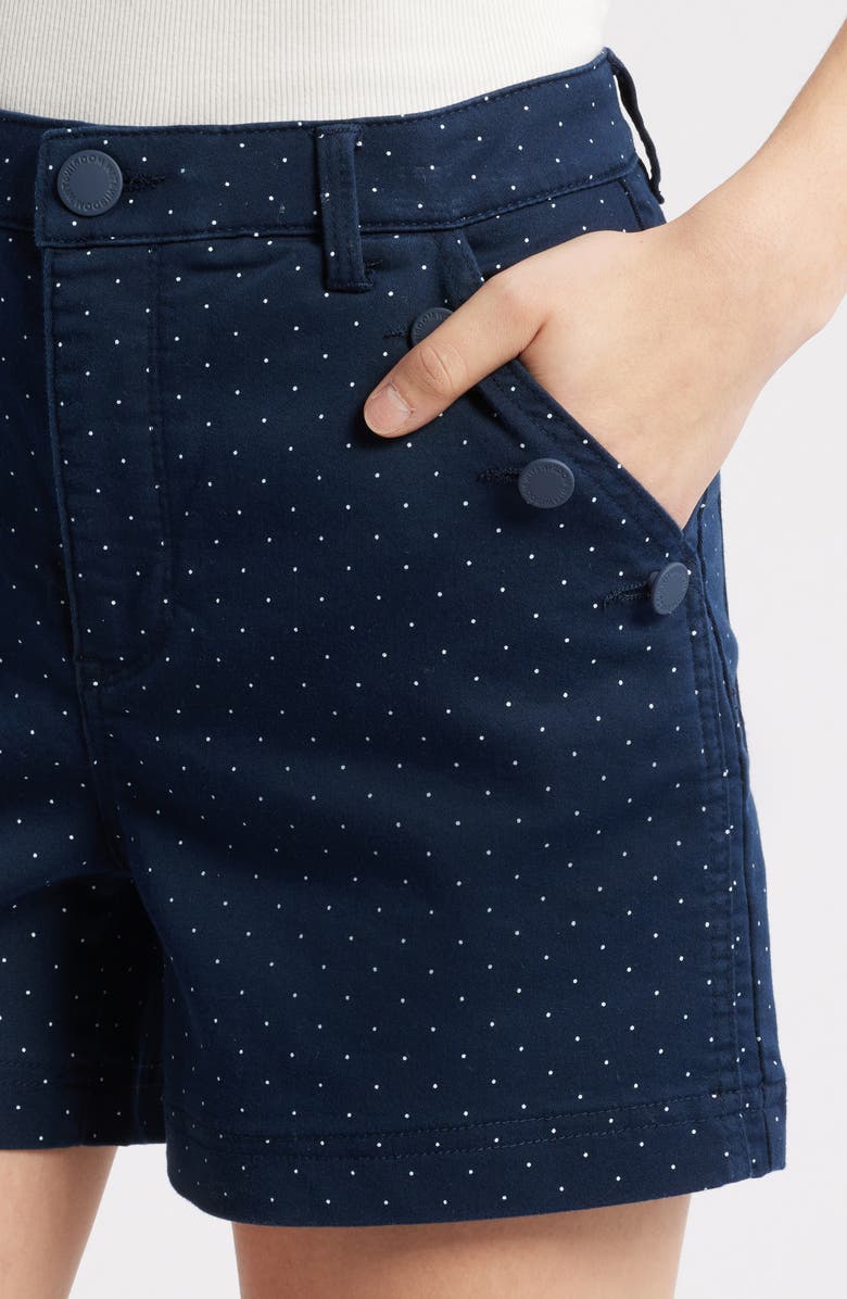 Wit & Wisdom Pin Dot Skyrise Shorts, Alternate, color, 