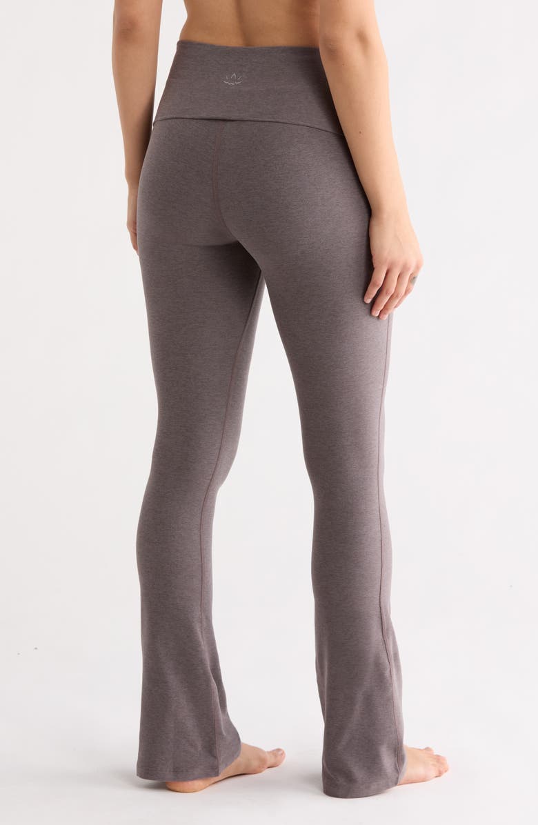 Beyond Yoga Space Dye Foldover Pants, Alternate, color, Soft Umber Heather