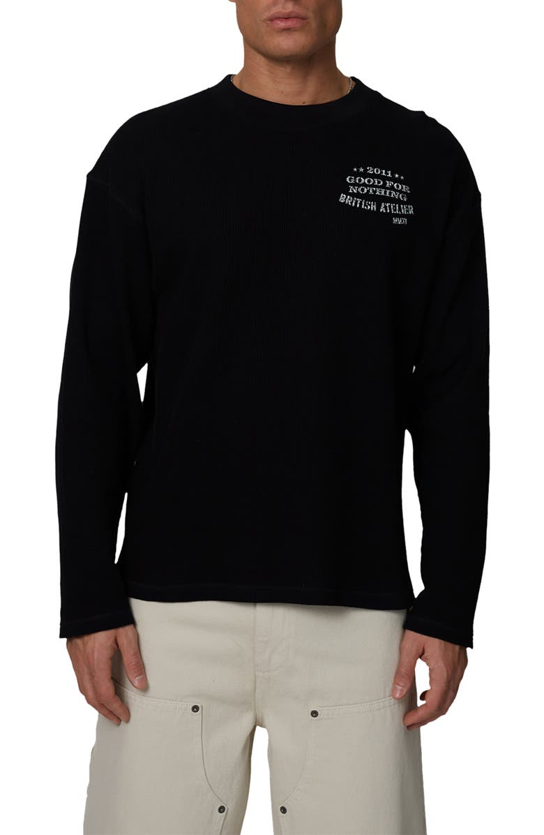 Good For Nothing Long Sleeve Icarus T-Shirt, Main, color, Black