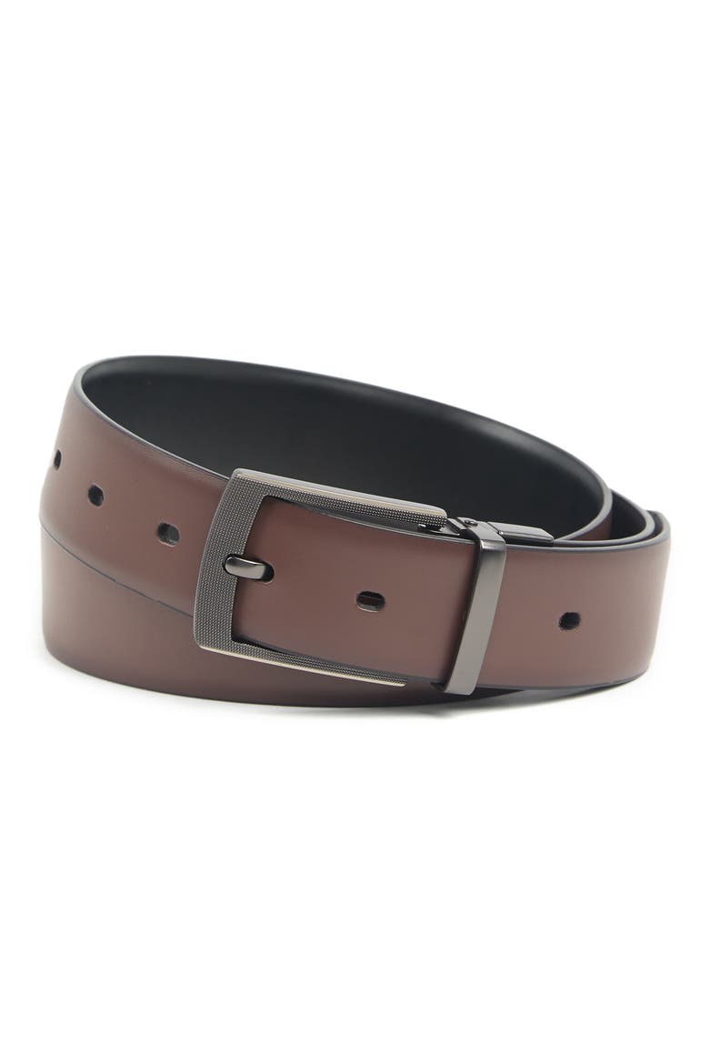 Cabernet Bonded Leather Belt, Main, color, BROWN