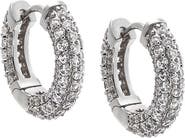 BY ADINA EDEN CZ Pave Mini Rounded Huggie Earring