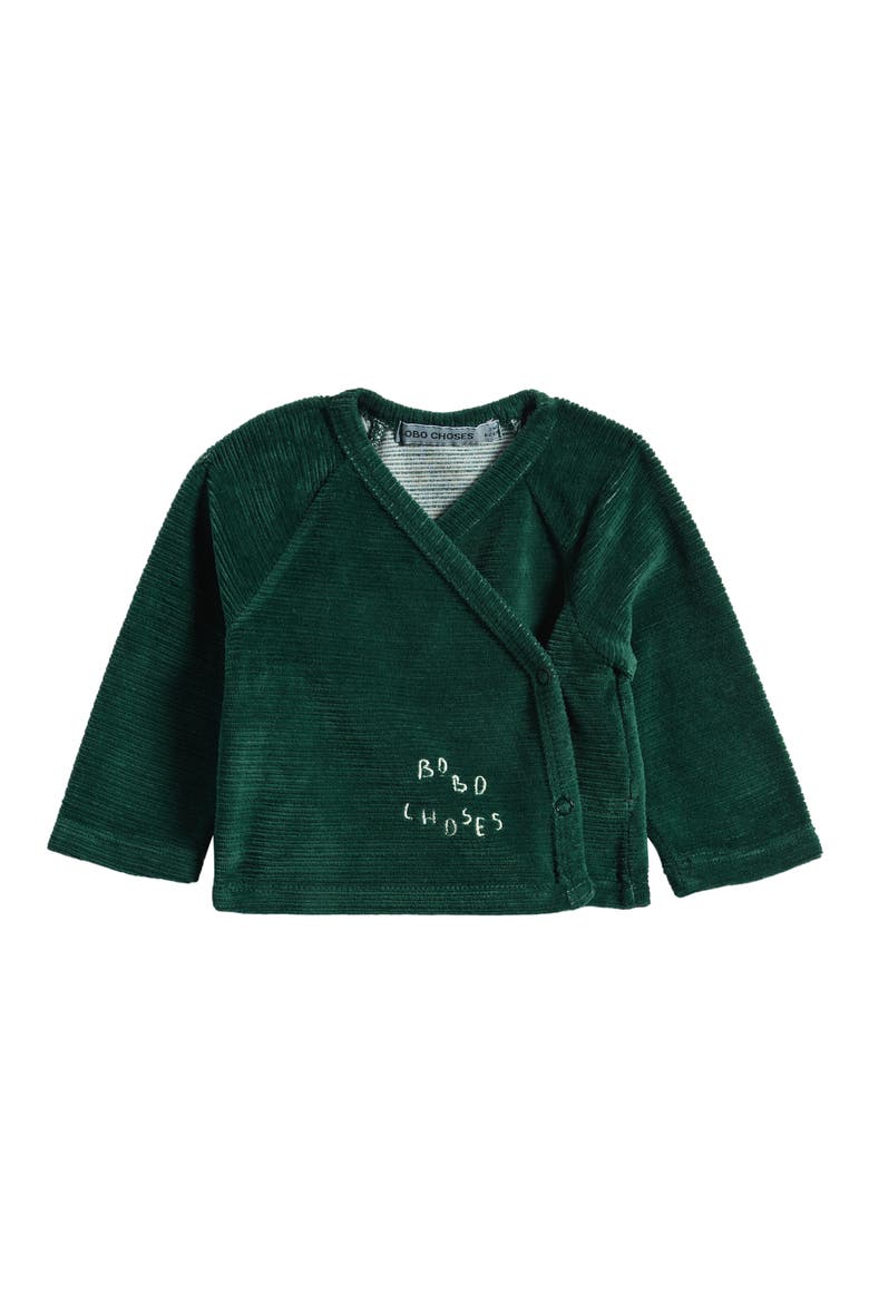 Crossed Velvet Top, Main, color, GREEN