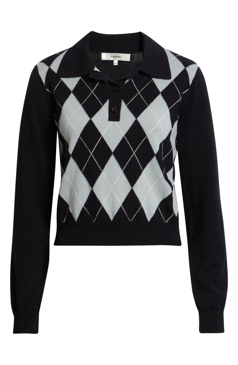 FRAME The Argyle Polo, Alternate, color, Grey Multi