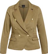 City Chic Harper Denim Blazer Jacket