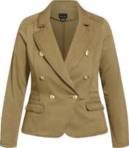 City Chic Harper Denim Blazer Jacket