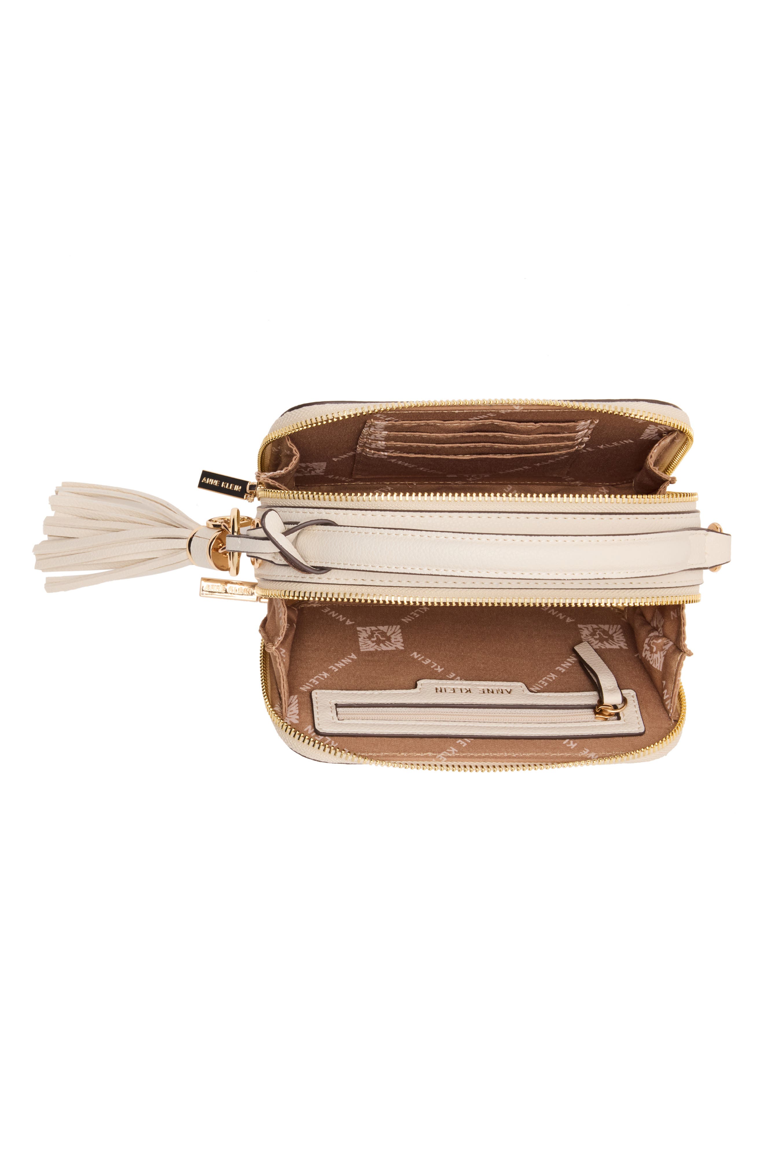 Anne Klein Top Handle Camera Crossbody Bag, Alternate, color, Parchment