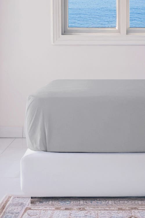 Bedvoyage Luxury 100% Viscose Cooling Fitted Sheet In Stone