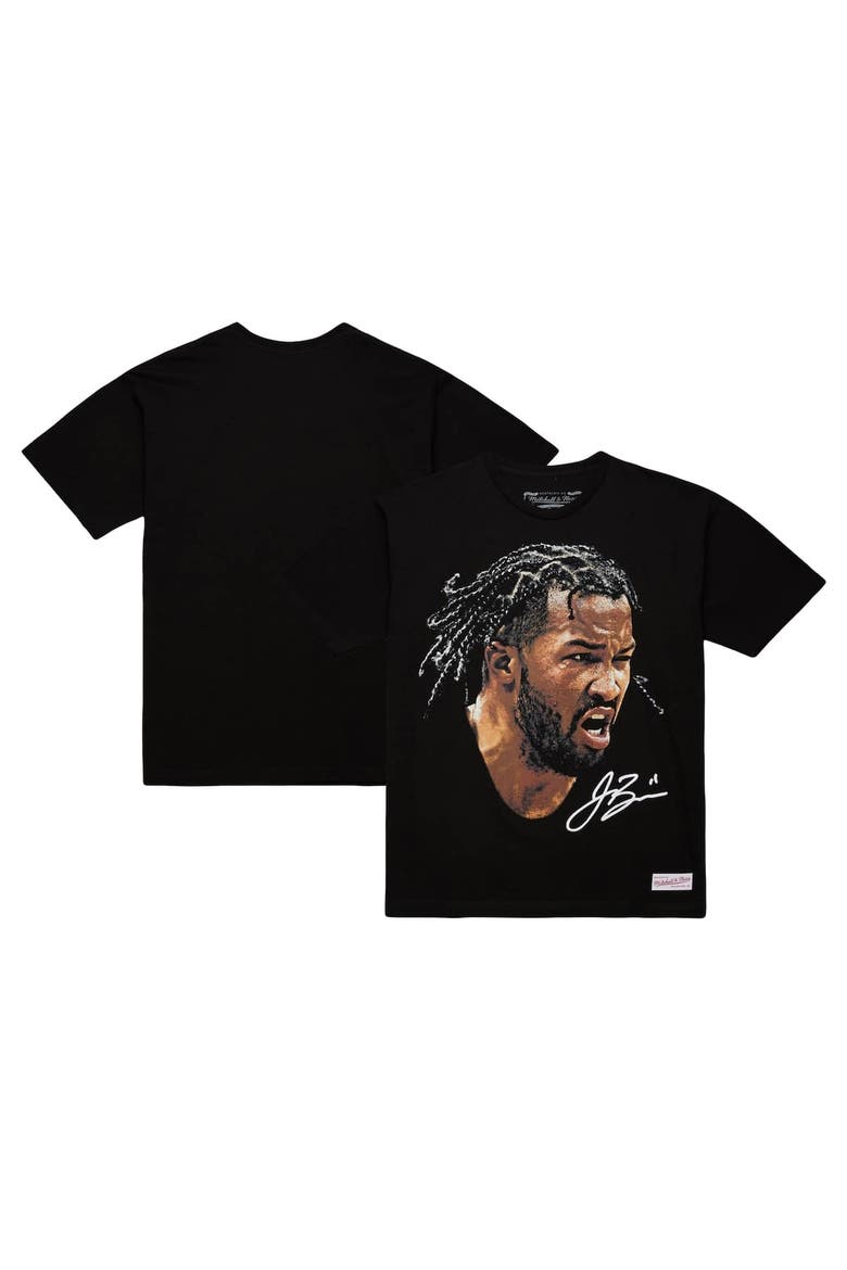 Unisex Mitchell & Ness Jalen Brunson Black NBA Real Big Face Player T-Shirt, Alternate, color, Black