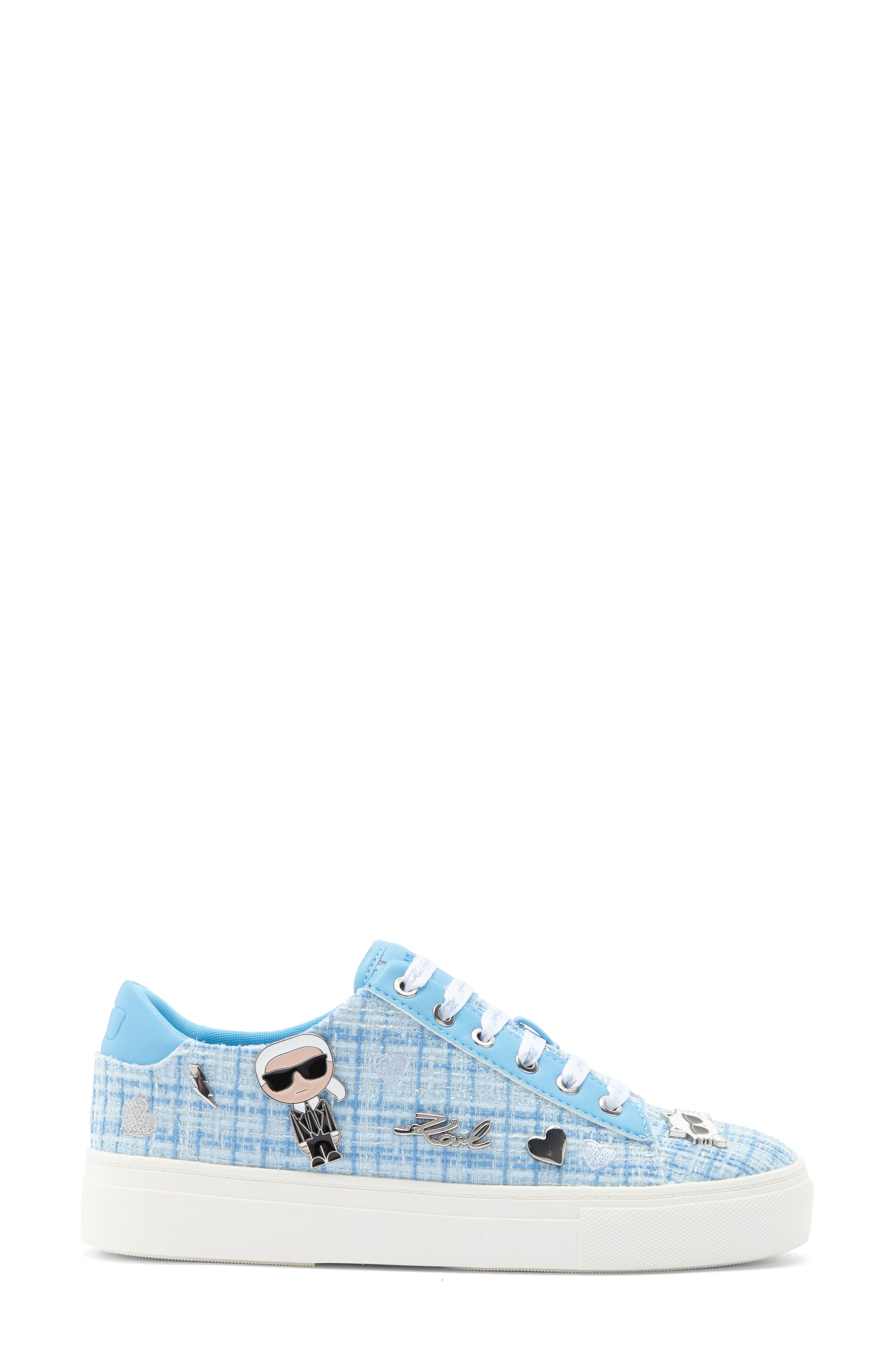 KARL LAGERFELD PARIS Cate Pins Sneaker, Alternate, color, Baltic Blue