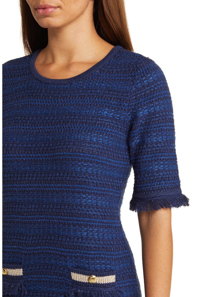 Beckington Mini Sweater Dress, Alternate, color, TRUE NAVY
