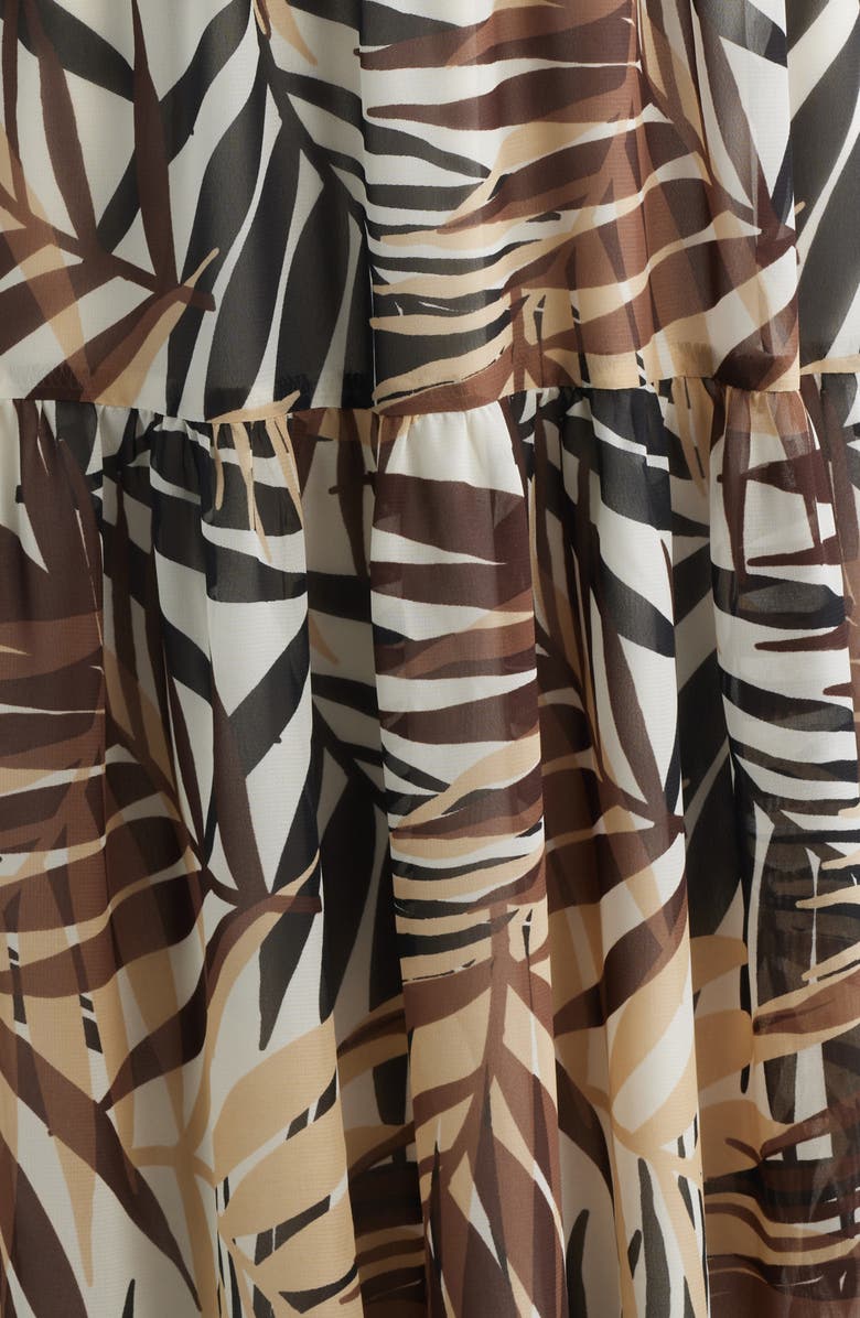 Anne Klein Print Smocked Bodice Sleeveless Maxi Dress, Alternate, color, White Dove Multi