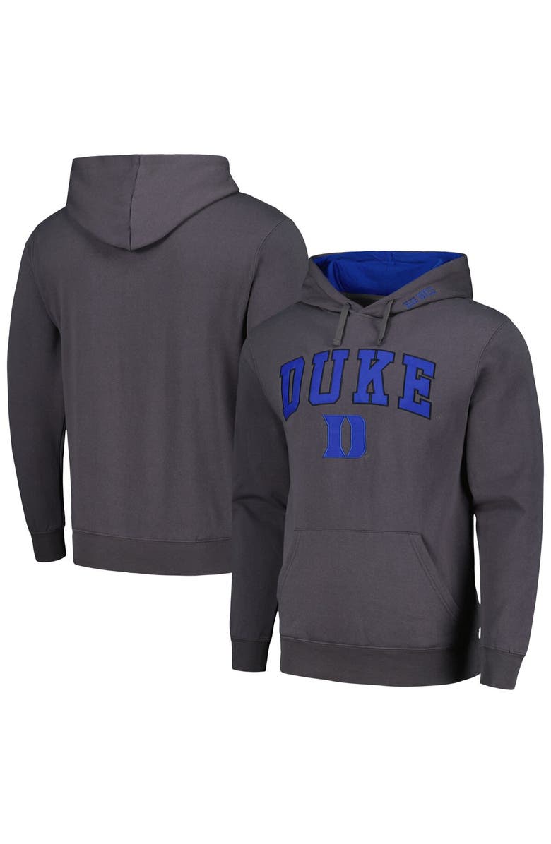 COLOSSEUM Men's Colosseum Charcoal Duke Blue Devils Arch & Logo 3.0 Pullover Hoodie, Main, color, Charcoal