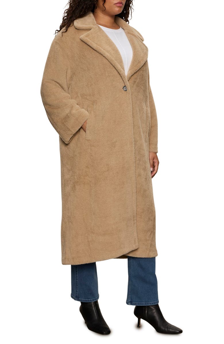 Sanctuary Live In Faux Fur Coat, Alternate, color, Warm Camel Beige