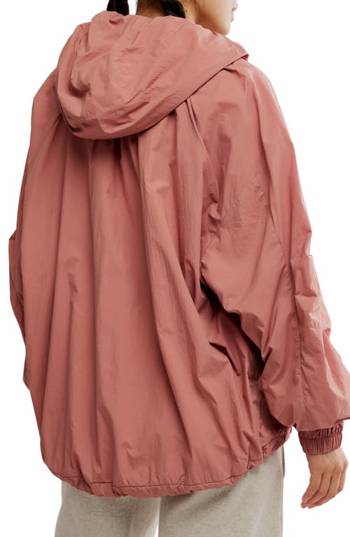 Free People Explore More Nylon Hooded Jacket In Pink