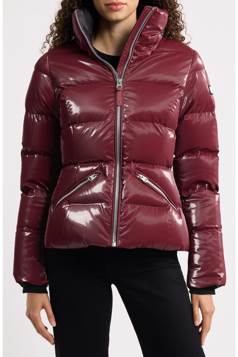 Madalyn Down Puffer Jacket, Alternate, color, GARNET