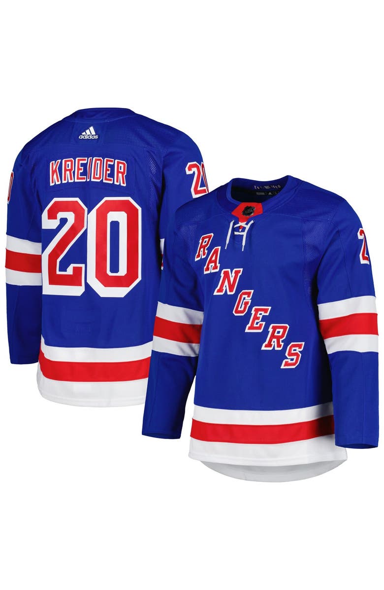 adidas Men's adidas Chris Kreider Blue New York Rangers Home Primegreen Authentic Pro Player Jersey, Alternate, color, 