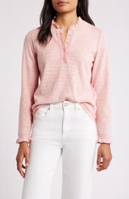 Wit & Wisdom Ruffle Pointelle Sweater