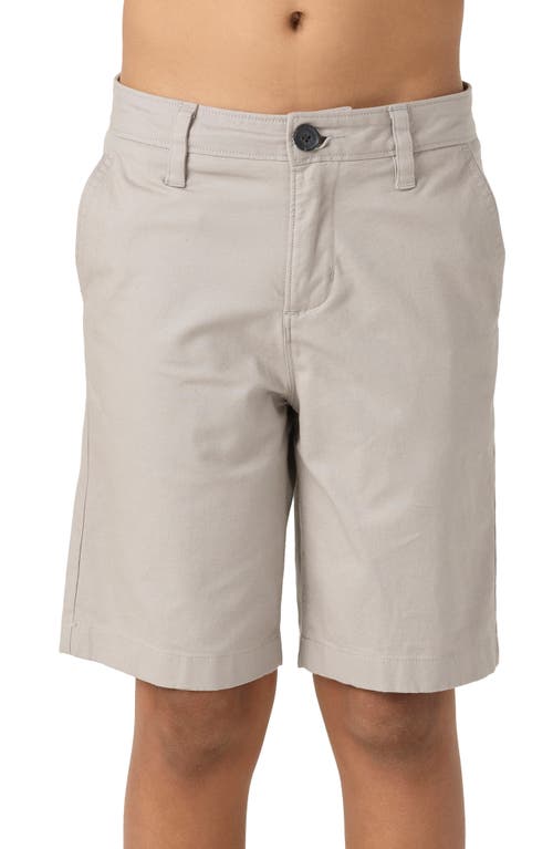 O'neill Kids' Jay Flat Front Stretch Bermuda Shorts In Light Grey