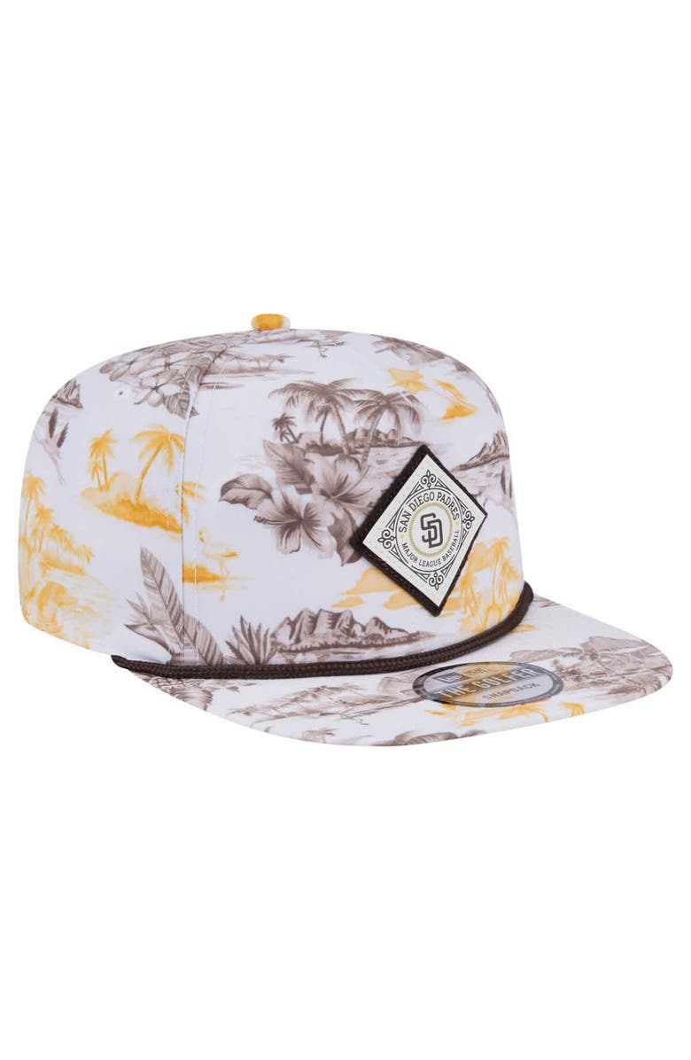 New Era Men's New Era White San Diego Padres Printed Island Golfer Snapback Hat, Alternate, color, 