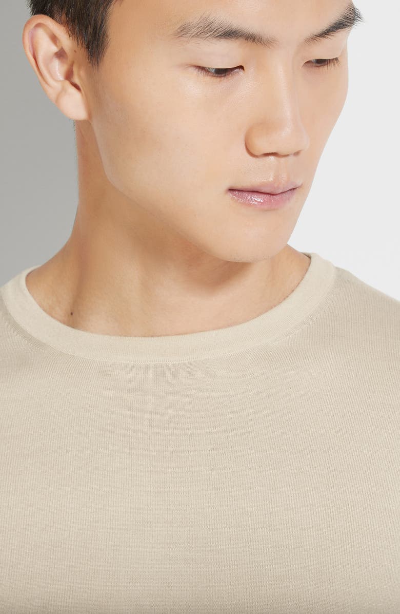 ZEGNA Cashseta Cashmere & Silk Sweater, Alternate, color, Iuta Beige