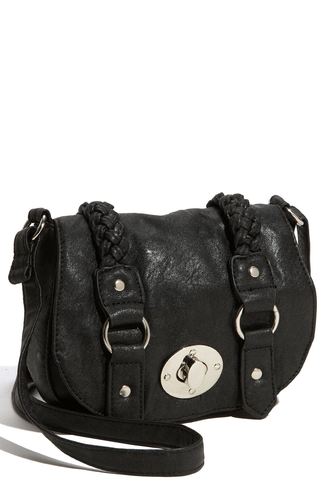 Braid Trim Crossbody Bag, Main, color, BLACK