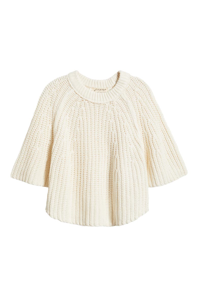 Amy Short Sleeve Cotton Sweater, Alternate, color, WHISPER WHITE
