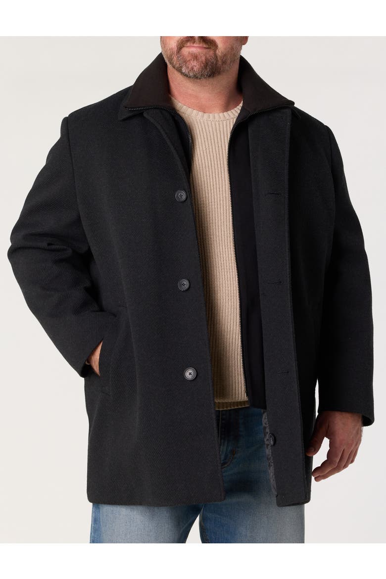 Big & Tall Calvin Klein Zale Overcoat, Main, color, GREY