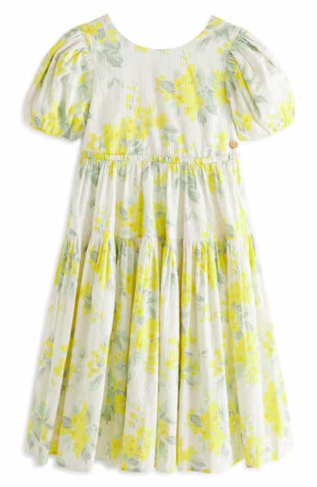 Laura Ashley Apple Blossom Print Seersucker Dress