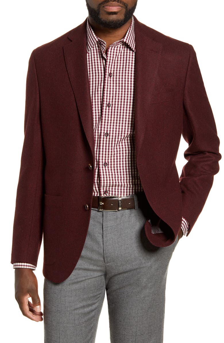 David Donahue Aiden Classic Fit Solid Wool Sport Coat, Main, color,