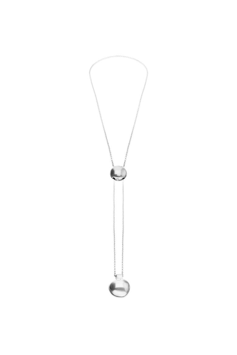 Adjustable Height Chain with Two Weights Necklace, Alternate, color, Silver