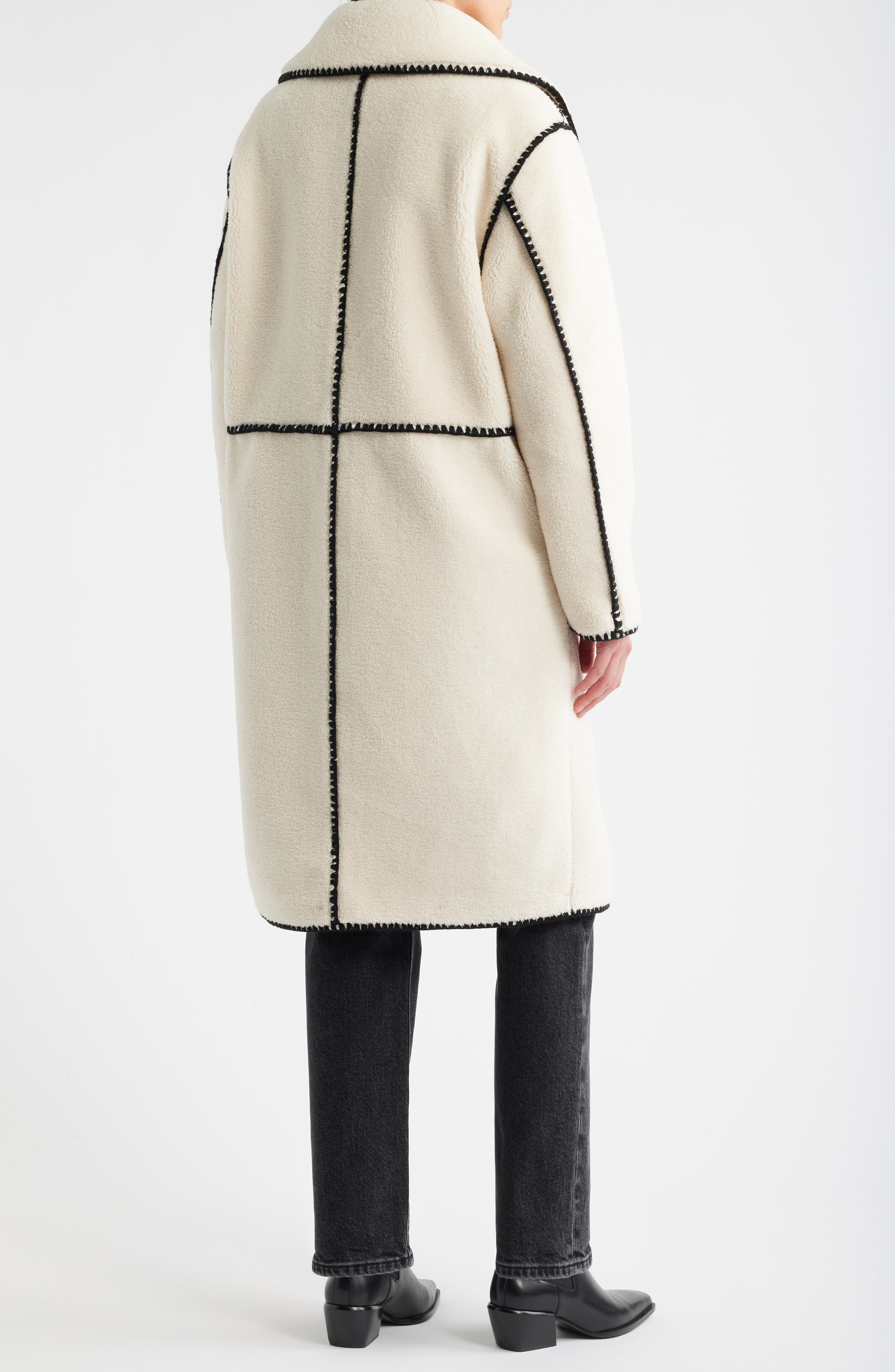 Blanket Stitch Fleece Coat - image 4