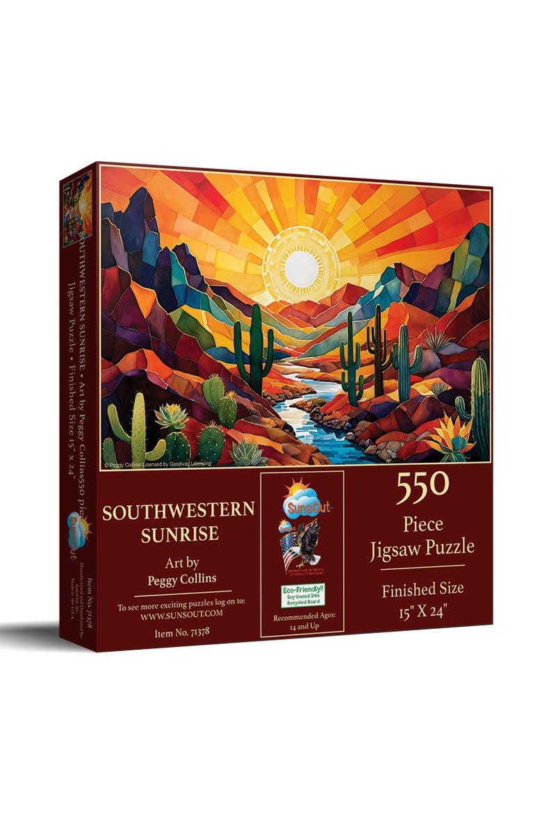 Southwestern Sunrise 550 piece Jigsaw Puzzle for Adults, Main, color, Multicolor