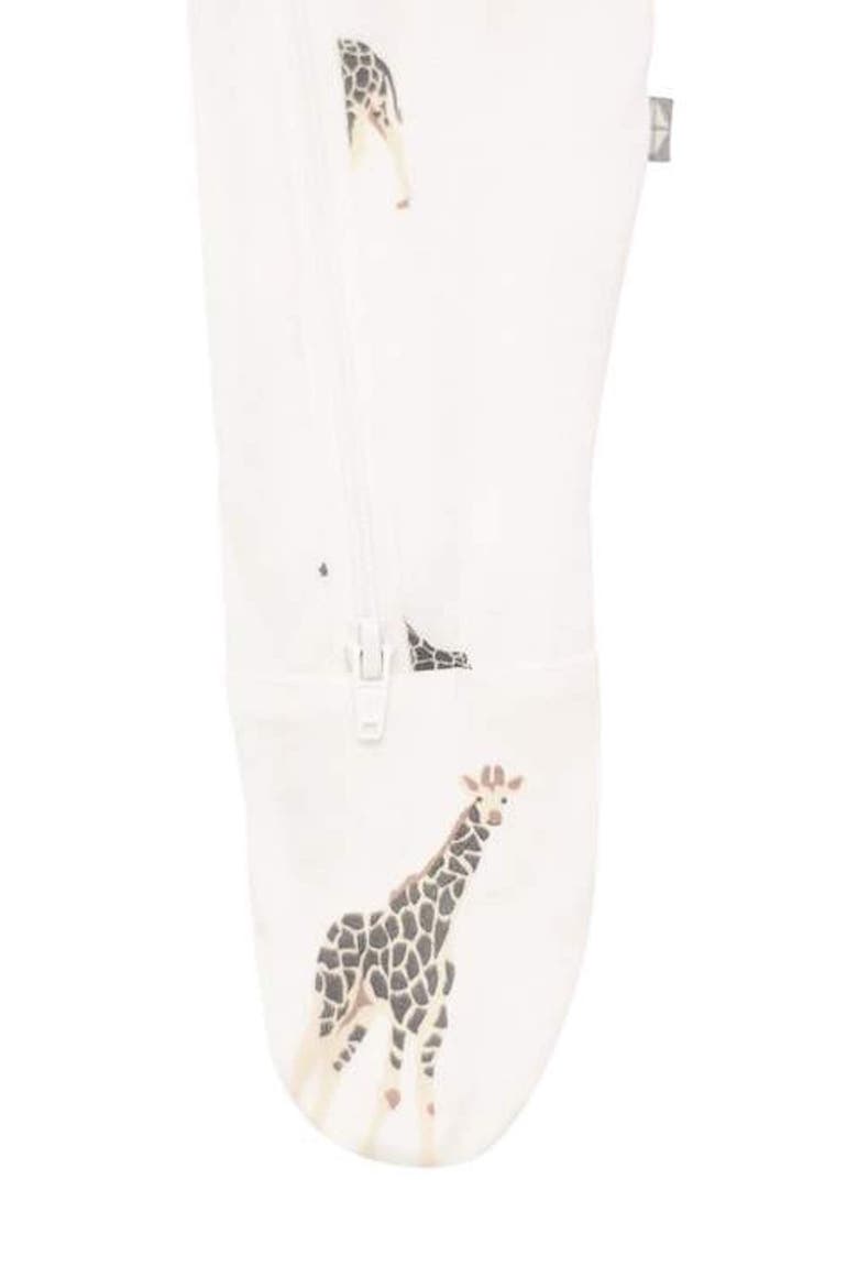 Print Zip-Up Footie, Alternate, color, GIRAFFE