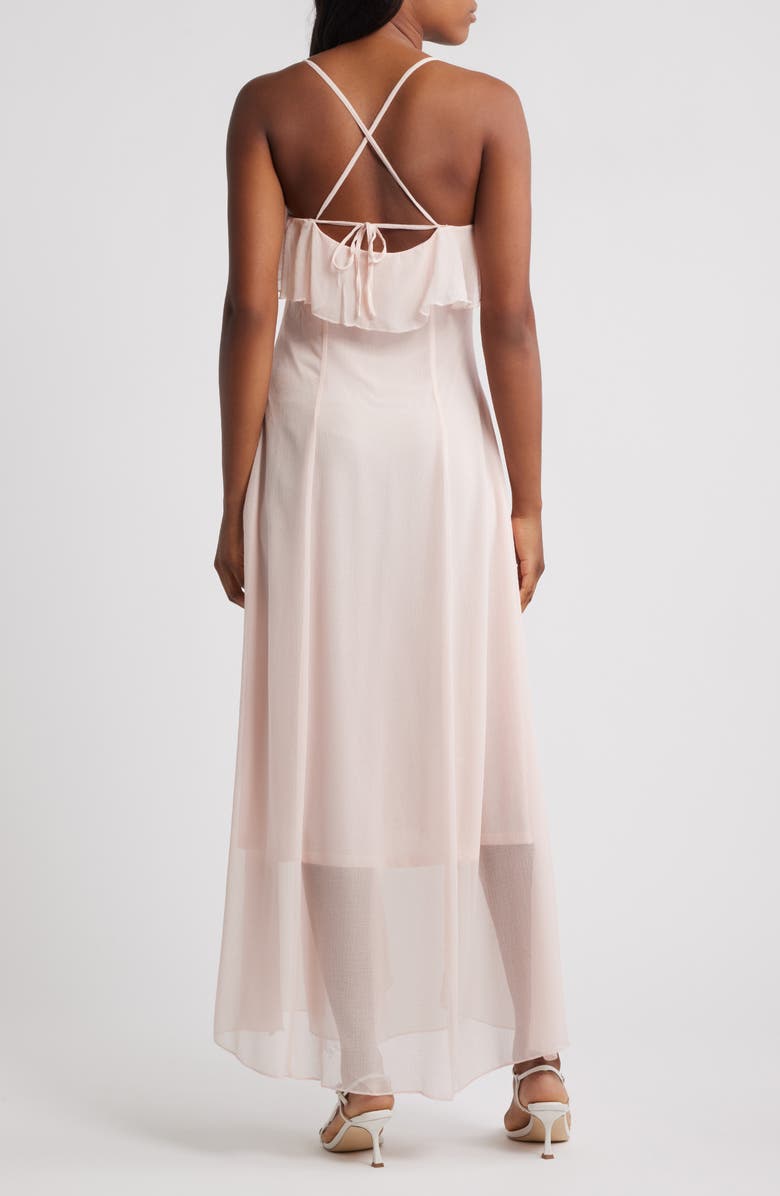 VERO MODA Camille Ruffle Detail Slipdress, Alternate, color, Sepia Rose